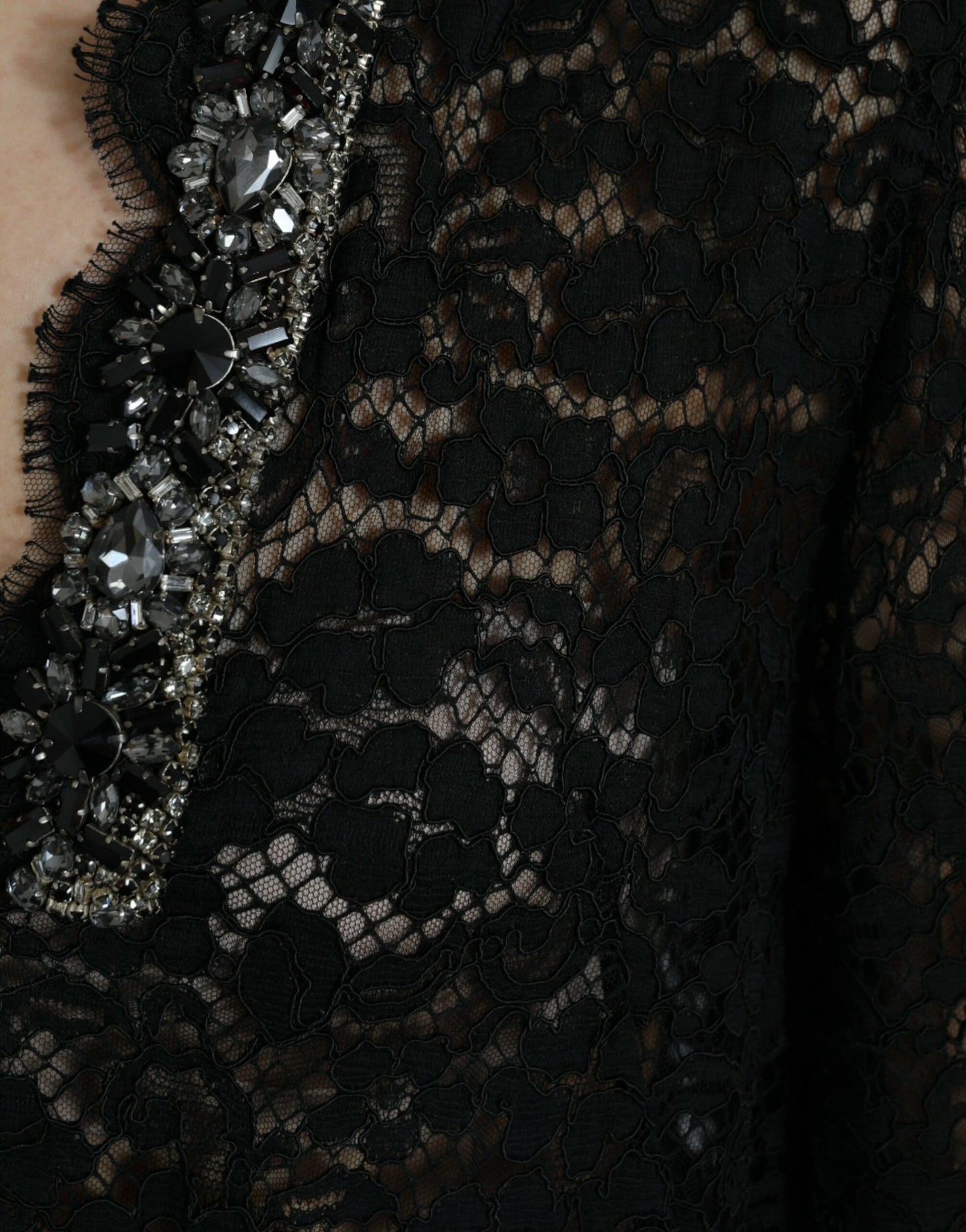 Elegant Long Sleeve Crystal-Embellished Dress