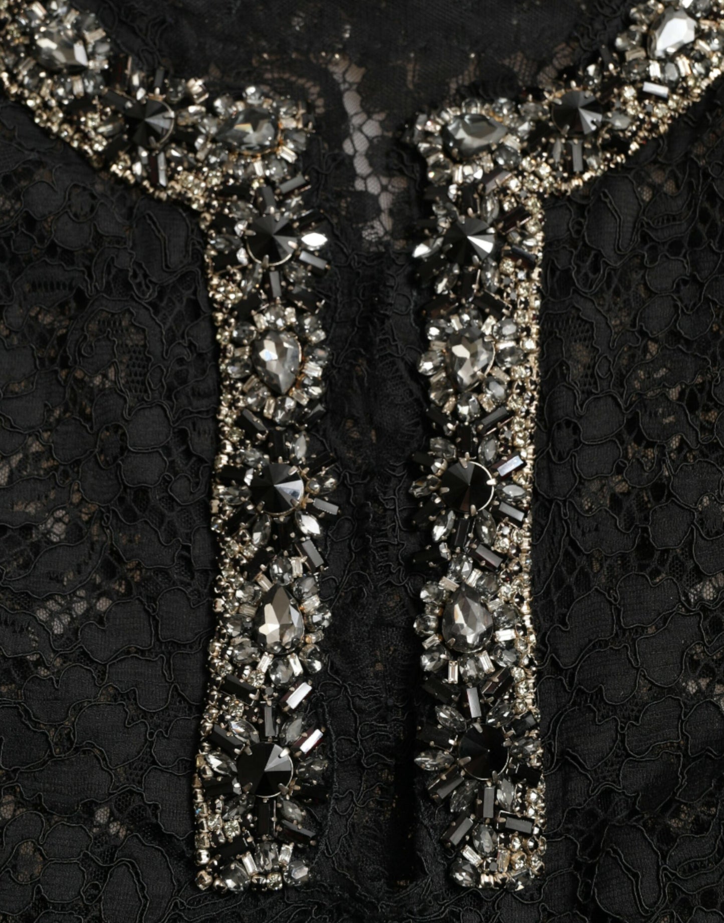 Elegant Long Sleeve Crystal-Embellished Dress