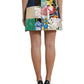 Multicolor Majolica Mini High Waist Skirt