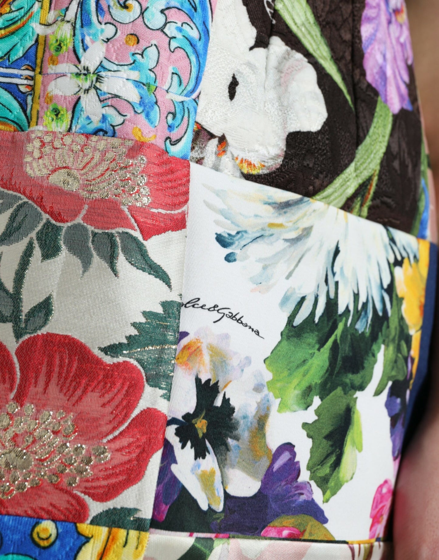 Multicolor Majolica Mini High Waist Skirt