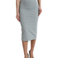 Elegant High Waist Midi Pencil Skirt
