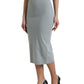 Elegant High Waist Midi Pencil Skirt