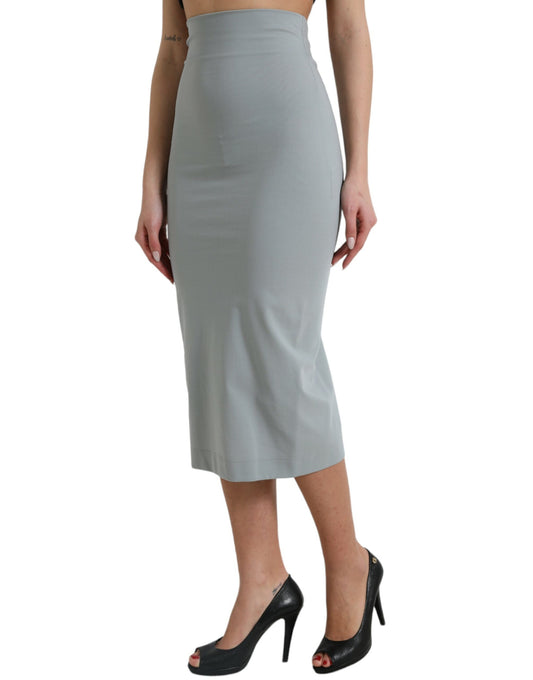 Elegant High Waist Midi Pencil Skirt