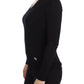 Elegant Black Wool Blend Crewneck Sweater