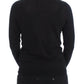 Elegant Black Wool Blend Crewneck Sweater