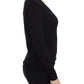 Elegant Black Wool Blend Crewneck Sweater