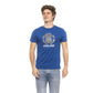 Blue Cotton Men T-Shirt