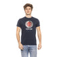 Blue Cotton Men T-Shirt