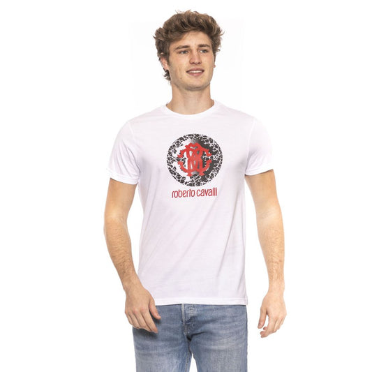White Cotton Men T-Shirt