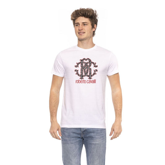 White Cotton Men T-Shirt