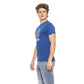 Blue Cotton Men T-Shirt