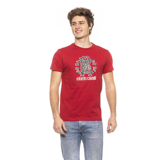 Red Cotton Men T-Shirt