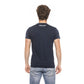 Blue Cotton Men T-Shirt