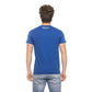 Blue Cotton Men T-Shirt