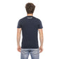 Blue Cotton Men T-Shirt