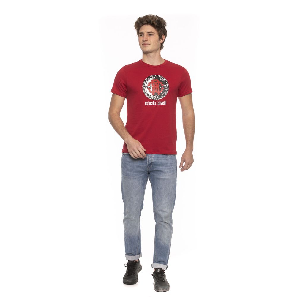Red Cotton Men T-Shirt