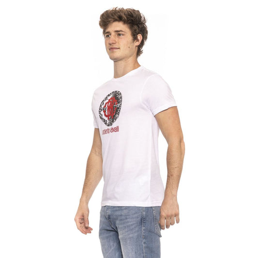 White Cotton Men T-Shirt