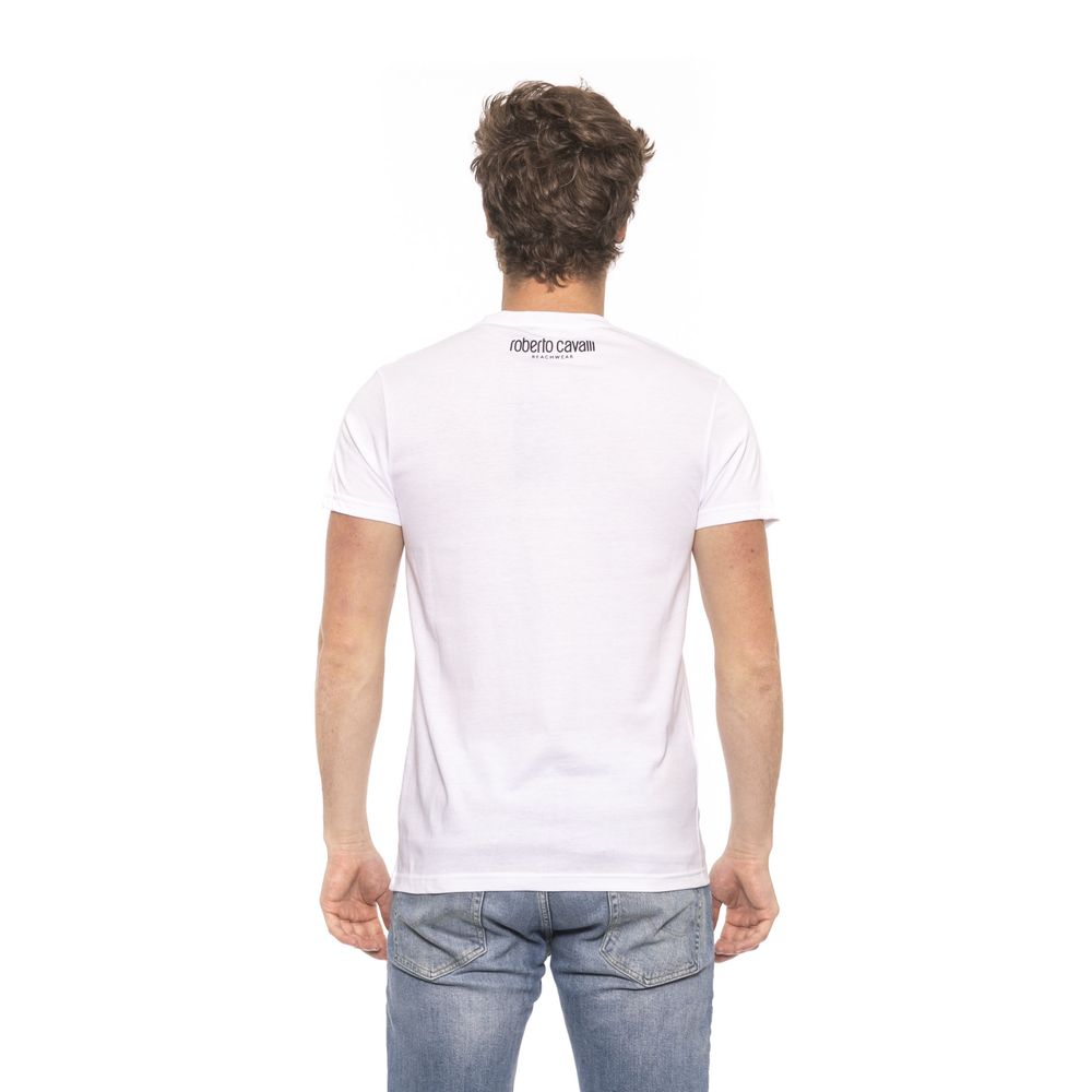White Cotton Men T-Shirt
