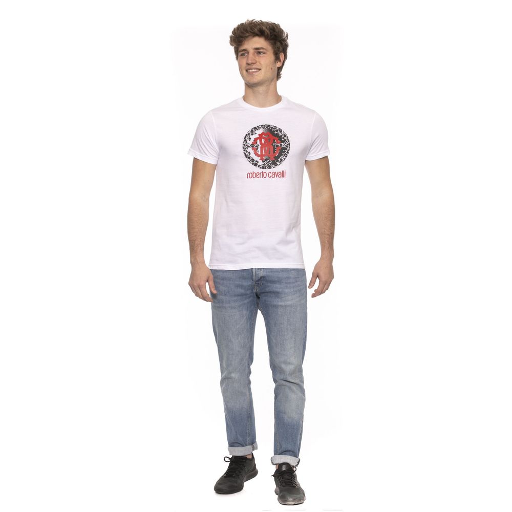 White Cotton Men T-Shirt