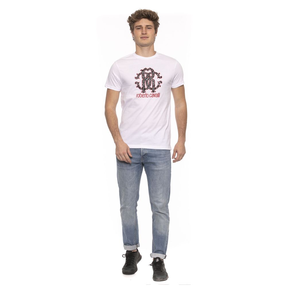 White Cotton Men T-Shirt