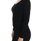 Elegant Black Wool Crewneck Sweater
