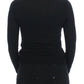 Elegant Black Wool Crewneck Sweater