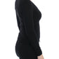 Elegant Black Wool Crewneck Sweater
