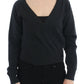 Chic Gray Oversize Knitted Cashmere Pullover