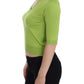 Emerald Green Wool V-Neck Pullover