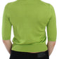 Emerald Green Wool V-Neck Pullover