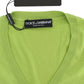 Emerald Green Wool V-Neck Pullover