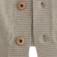 Beige Deep V-Neck Luxury Cardigan