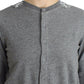 Chic Gray Cotton Blend Short Cardigan