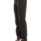 Chic Brown Cotton Dress Pants