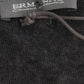 Deep V-neck Black Wool Blend Sweater