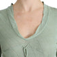 Chic Green Knitted Top – Ethereal Elegance