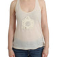 Sophisticated White Cotton Tank Top