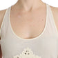 Sophisticated White Cotton Tank Top