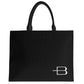 Chic Nude Calfskin Logo Handbag