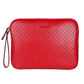Elegant Microguccissima Leather Clutch in Red