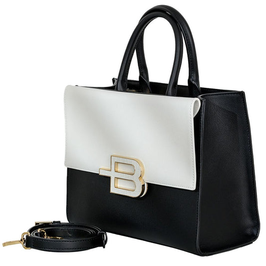 Chic Monochrome Calfskin Handbag