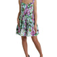Floral Print Cotton Mini A-line Dress