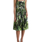 Elegant Green Halter Midi Dress