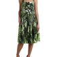 Elegant Green Halter Midi Dress