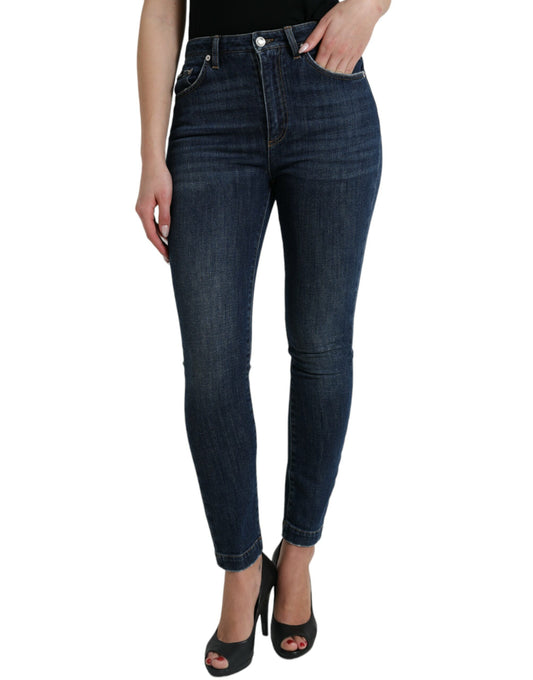 Elegant High-Waist Stretch Denim Jeans