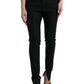 Elegant Mid Waist Tapered Virgin Wool Pants