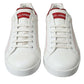 Chic White & Red Portofino Sneakers