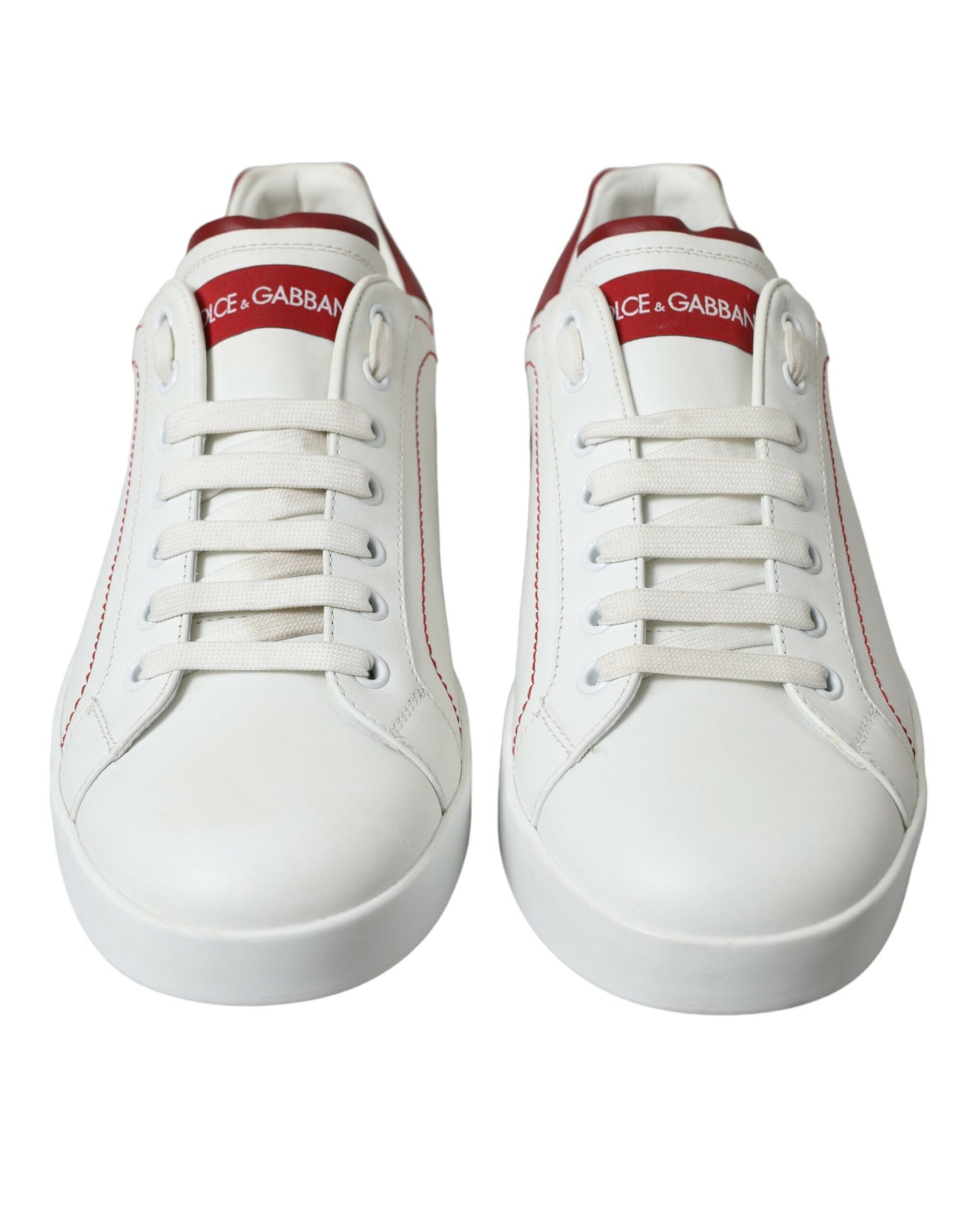 Chic White & Red Portofino Sneakers