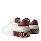 Chic White & Red Portofino Sneakers