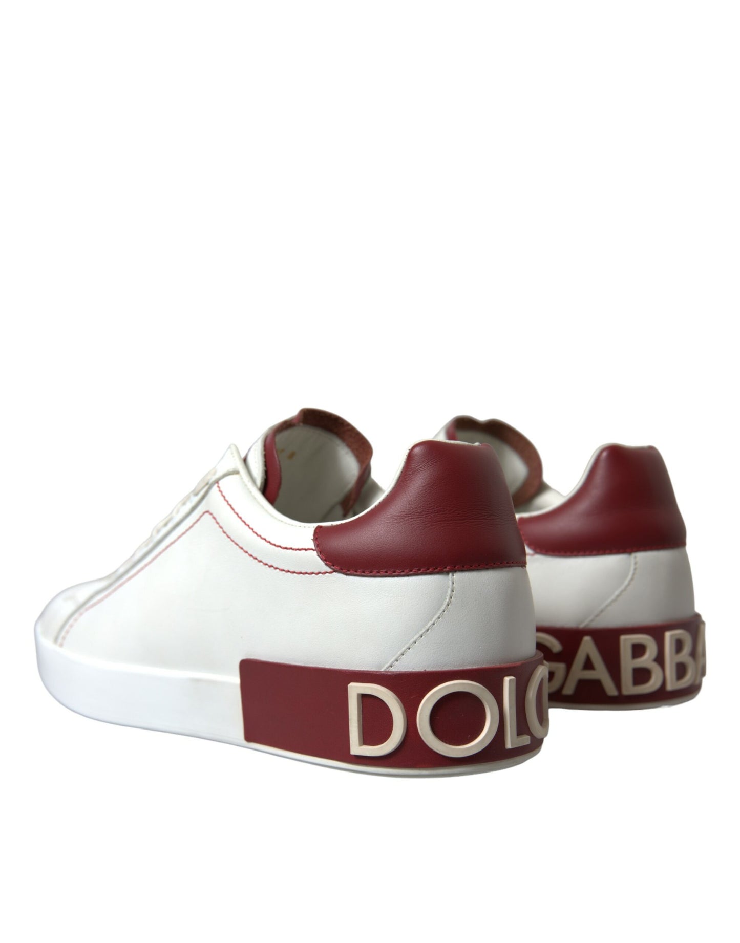 Chic White & Red Portofino Sneakers